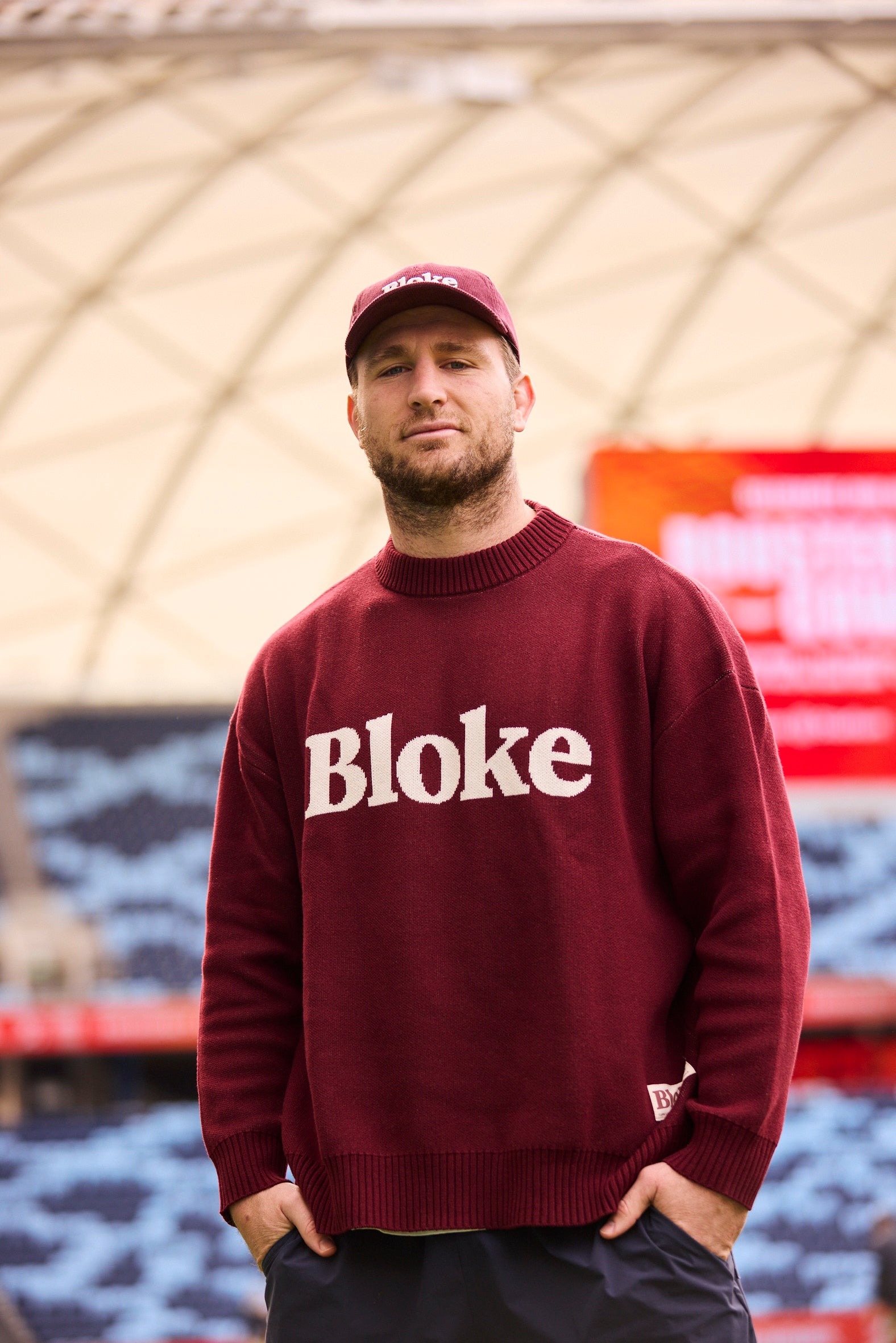 2025 Bloke Maroon Knit Jumper